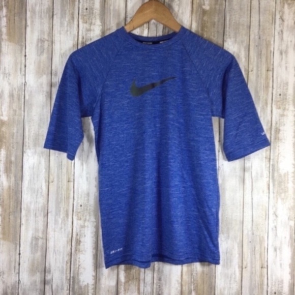 Nike Kids Blue Heather Rashgaurd - Picture 2 of 6